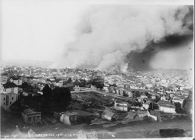 San Francisco during the 1906 fire